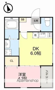 クレール ラフィネ【1階】の間取り