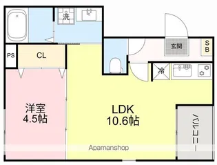 ハーモニーテラス畳屋丁【2階】の間取り