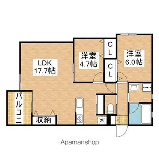 CYBELE 御器所【3階】の間取り