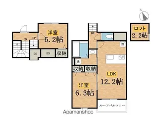 東京都八王子市小宮町【アパート】の間取り