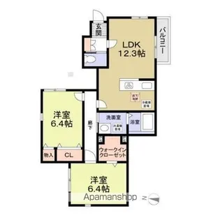 カルド・ファミーユ【1階】の間取り