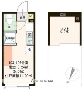 シャルムニシオギ【1階】の間取り