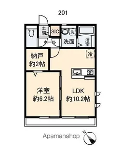 ウィスティリア湘南【2階】の間取り
