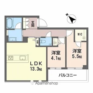 シャーメゾン トレゾール【307号室】の間取り