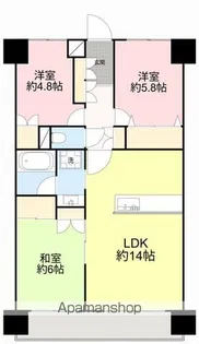 コアライフ山手【10階】の間取り