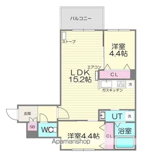 グラシオン【2階】の間取り