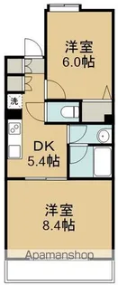 ヒューモスシエナ大和町【1階】の間取り