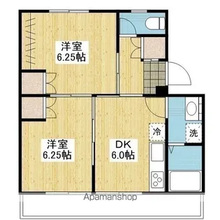 アルト堀江 2号棟【306号室】の間取り