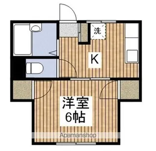 ハイツ貴公子【202号室】の間取り