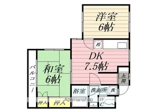ハイツテラオ【205号室】の間取り