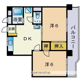 野間リッチハイツ【5階】の間取り