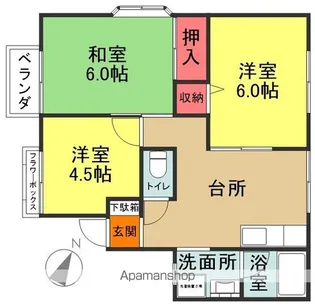 MTハイツ【201号室】の間取り