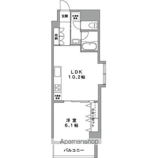グランデュールⅡ関内【6階】の間取り