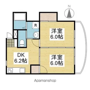 アップルリング【203.号室】の間取り