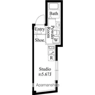 1Rの間取り画像