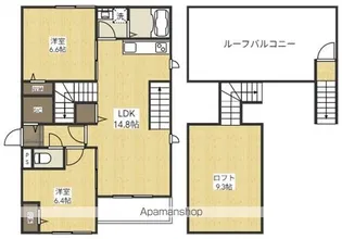 THEE GRANDTIC MIHARA【202号室】の間取り