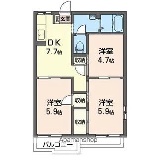 栄ロイヤルハイツ【101号室】の間取り