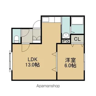 バニヤン・コート元町【202号室】の間取り