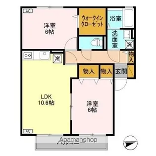 フィルコート新町参番館【2階】の間取り