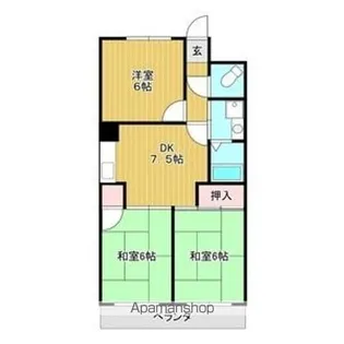 リアライズ若鶴【1階】の間取り