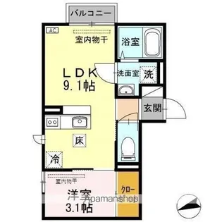 アネシス寺町【1階】の間取り