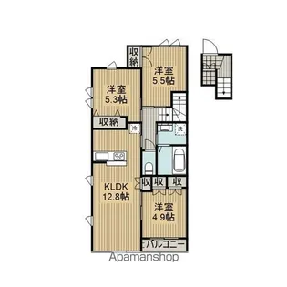 メゾンクレール日暮SOUTH【2階】の間取り