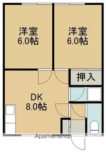 コーポ富岡【1階】の間取り
