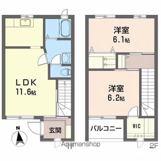 ドミール開成C【1階】の間取り