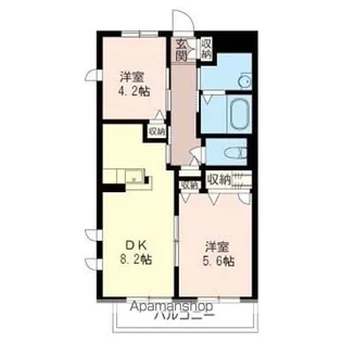 パレスさくら【307号室】の間取り