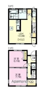コーポ野村【1階】の間取り