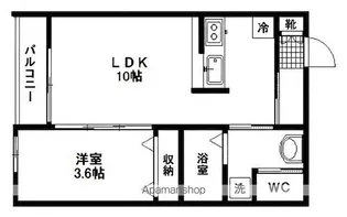 ミモザ館【1階】の間取り