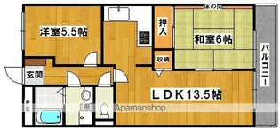 ビラージュ北花田【3階】の間取り