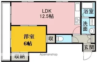 ハッピーエステート湯町【5階】の間取り
