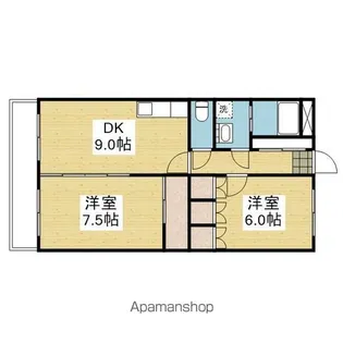 アメニティーMATSUDA2【302.号室】の間取り