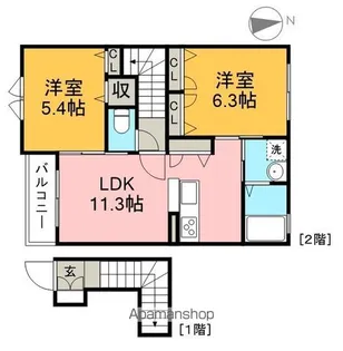 シャーメゾン ルフレ【2階】の間取り