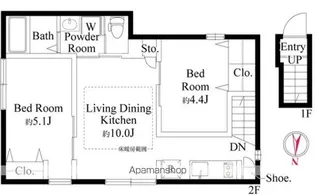 ウッドクレスト東高円寺レジデンス【202号室】の間取り