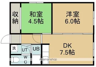 2DKの間取り画像