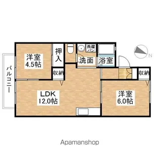 ファミール城東【201号室】の間取り