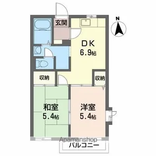 サンヒルズ500【1階】の間取り