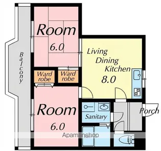 カーム瀬田【4階】の間取り