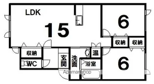 URBAN PORT SIROYAMA【1階】の間取り