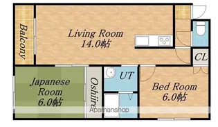 アグリーブ【108号室】の間取り