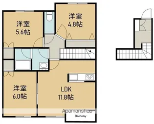コンフォート日吉【2階】の間取り