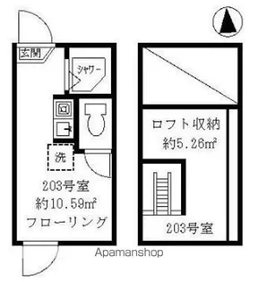 ティ・アーモレディ【203号室】の間取り