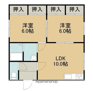 メゾンドール春日【1階】の間取り