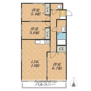 サルイ・オビヒロ【5階】の間取り