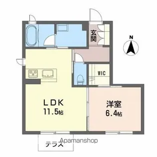エスペーロ御山【101号室】の間取り