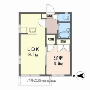 ディアス田園I【2階】の間取り