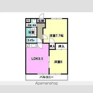 静岡県浜松市中央区三方原町【マンション】の間取り