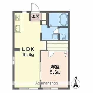サンコート出北【103号室】の間取り